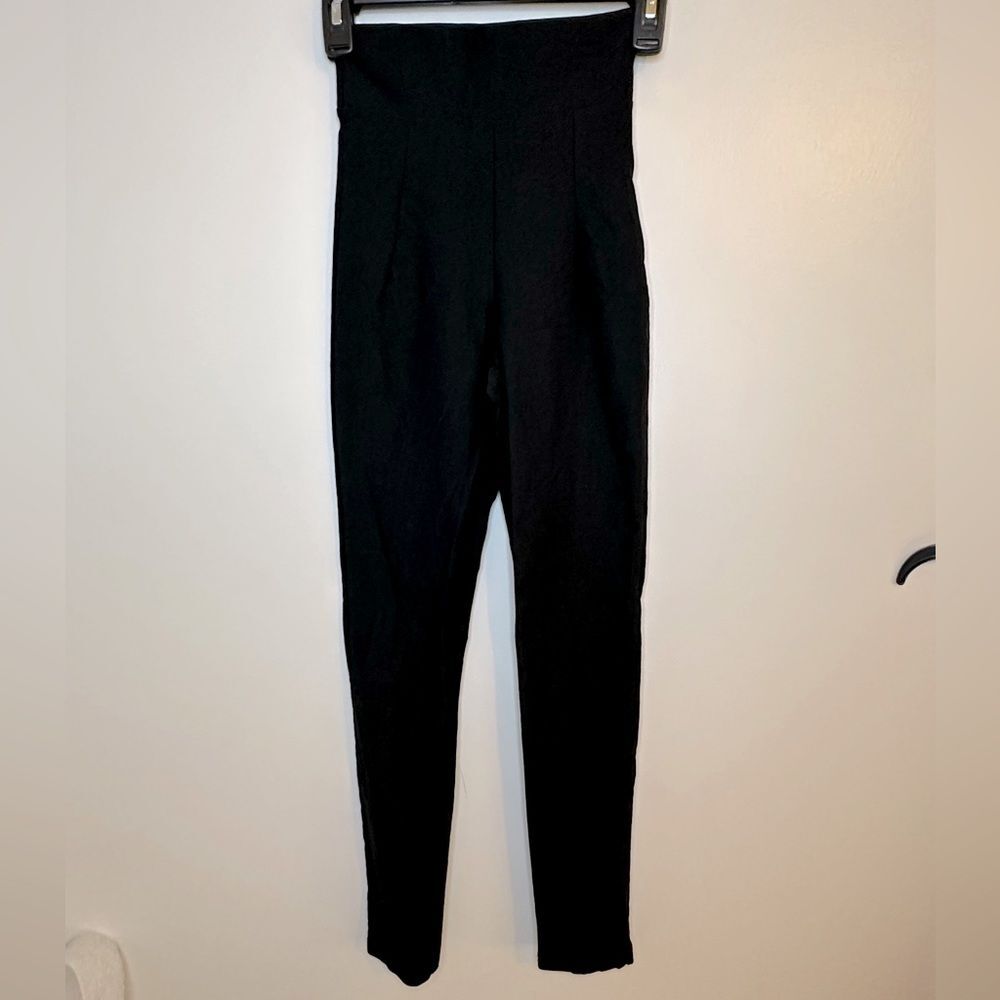 Fashion Nova Black Skinny Pants w/ Side Zipper Size Small